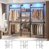 Besiost 77-In Heavy-duty Garment Rack with Storage Shelves,Pipe Closet Organizer with 4 Hanging Rods - 2 of 4