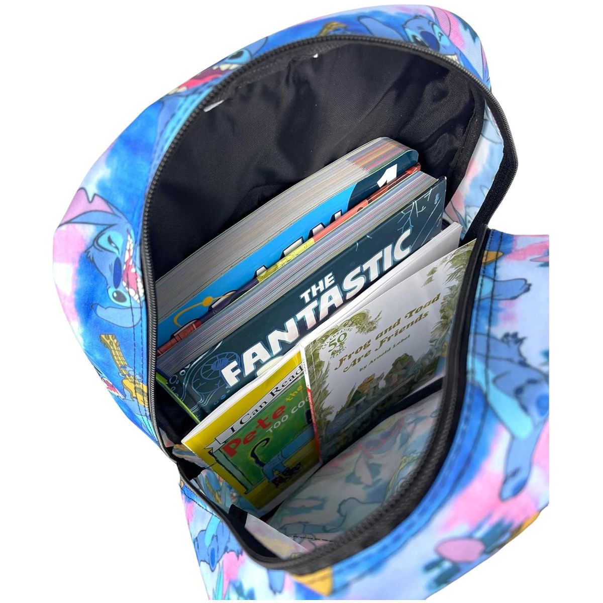 Blue Lilo and Stitch, Stitch Nylon School Backpack 16" Bookbag for Girls & Boys - thumbnail 5