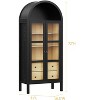72" Tall Auto Sensor Light Arched Cabinet - 3 of 4