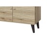 63" Mid-Century Modern TV Stand with 2 Storage Shelves and 1 Cabinet for Living Room - 2 of 4