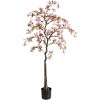 Acekool 140cm Artificial Begonia Flowering Tree with Realistic Blossoms and Leaves, Faux Potted Plant for Home and Office Décor - 2 of 4