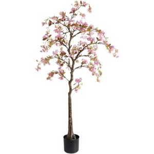 Coucheta Artificial Flowering Tree, Fake Begonia Flower Tree for Home Decoration and Photography Props - 1 of 4