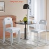 Office Dining Chairs Set of 4, Plastic Stackable Kitchen Chair,Metal Legs,Easy Assembly, Ergonomic Back, Waterproof and Stain-Resistant,Plastic Chair - 2 of 4