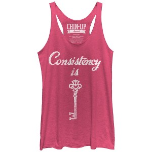 Women's CHIN UP Consistency is Key Racerback Tank Top - 1 of 3