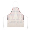 Unique Bargains Christmas Aprons Linen Red Black Beige 21.65"x26.77" 1 Pcs - 4 of 4