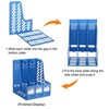 Unique Bargains PP Plastic Vertical Sturdy Detachable Design File Magazine Holder 3 Compartment - 4 of 4