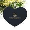 John Carroll University Blue Streaks Logo Heart Love Wood Christmas Tree Holiday Ornament - 2 of 3