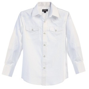 Gioberti Boys Casual Western Solid Long Sleeve Shirt With Pearl Snaps - 1 of 3