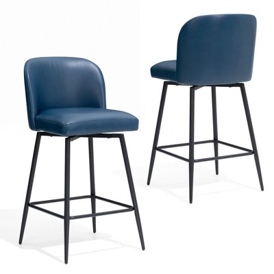 Crestlive Products 2pc High-grade Swivel Indoor Bar Stool with Metal Footrest
