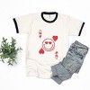 S.W.Smiley Queen of Hearts Distressed - Women's Ringer Graphic T-Shirt - 3 of 4