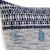 Dsvimoy Support Pillow Textured Fringed Throw Pillow with Geometric Accents for Home Decor, White, 22"*22"*6" - 3 of 4