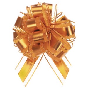 Unique Bargains Large Pull Bow Metallic Gift Wrapping Ribbon for Wedding 12 Pcs - 1 of 4