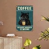 Retro Cat Coffee Metal Sign Vintage Kitchen Signs Wall Decor Because Murder Is Wrong Funny Tin Signs - 3 of 4