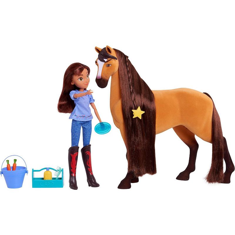 Just Play Spirit Riding Free, Deluxe 14 Inch Spirit Horse and 11.5 Inch Lucky Doll Set with Accessories, 1 of 4