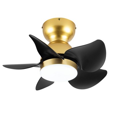 Airsurfer 20-Inch Black-Blade Gold Ceiling Fans with Remote