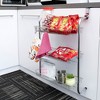 Juvale Metal Over The Door Hanging Organizer Rack for Pantry Bathroom Kitchen Cabinet with 3 Storage Baskets & Hooks, Up to 1.57" Thick - 2 of 4