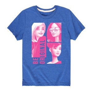 Boys' - Barbie - Be Original Squares Short Sleeve Graphic T-Shirt - 1 of 4