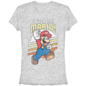 Juniors Womens Nintendo Super Mario T-Shirt - 1 of 3