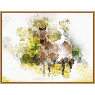 Amanti Art Stallion II by Chamira Young Canvas Wall Art Print Framed 24 x 18-in.
