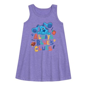 Girls' - Blue's Clues & You! - Always Blue's Clues Graphic Sleeveless Aline Dress - 1 of 2