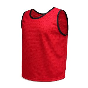 Amber Fight Gear Adult Mesh Scrimmage Jerseys – 12-Pack Breathable Pinnies for Soccer, Basketball, Gym & Team Sports Practice. - 1 of 1