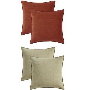REGALWOVEN 4 Pcs Solid Chenille Soft Couch Throw Pillow Covers for Sofa Living Room Home Decor 18 x 18 Inch - 1 of 4