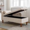 Modern Storage Sofa Recliner With Nailhead Trim, Button Tufted Upholstered Velvet Lounge Chair With Storage And Pillow For Living Room - 3 of 4