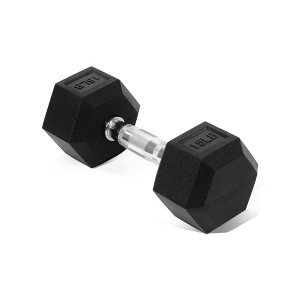 Sapphtopaz Rubber Coated Hex Dumbbell, Dumbbell Set with Non-Slip Grips for Exercise, Muscle Toning, Space-saving Home Gym Strength Training Dumbbells - 1 of 2