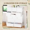 48" H Tall Fabric Dresser with 15 Drawers and Steel Frame & Wood Top, Sturdy Dressers for Bedroom, Closet, Hallway, Living Room - 4 of 4