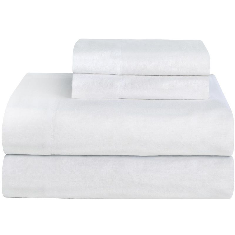 Pointehaven Ultra Soft 100% Cotton Solid Flannel Sheet Set, 1 of 4