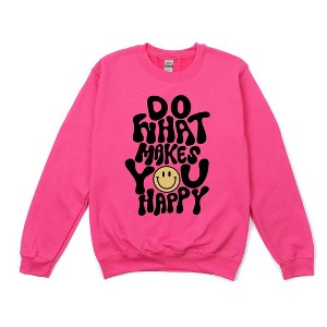 Simply Sage Market Women's Graphic Sweatshirt Do What Makes You Happy - 1 of 2