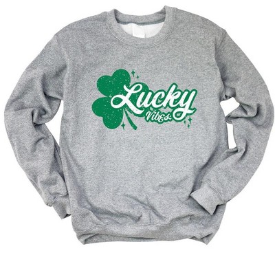 Simply Sage Market Women's Graphic Sweatshirt Lucky Vibes Clover