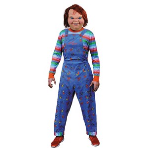 Mens Child's Play 2 Chucky Costume - One Size Fits Most - Blue - 1 of 1