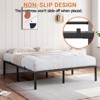 Heavy Duty Metal Bed Frame No Box Spring Needed, for Bedroom Easy Assembly, Noise Free, Black - 3 of 4
