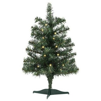 Old World Christmas 18.0 Inch Mini Tree Pre-Lit Battery Operated. Fairy Lights Bottle Brush Trees