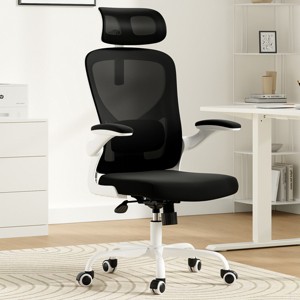 Lyngins Modern Ergonomic Home Office Desk Chair with Adjustable Lumbar Support,High Back Swivel Task Chair for Office,Study,Studio - 1 of 4