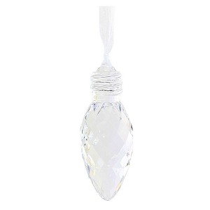 3.75 In Facet Christmas Bulb Ornament Light Reflecting Tree Ornaments - 1 of 2