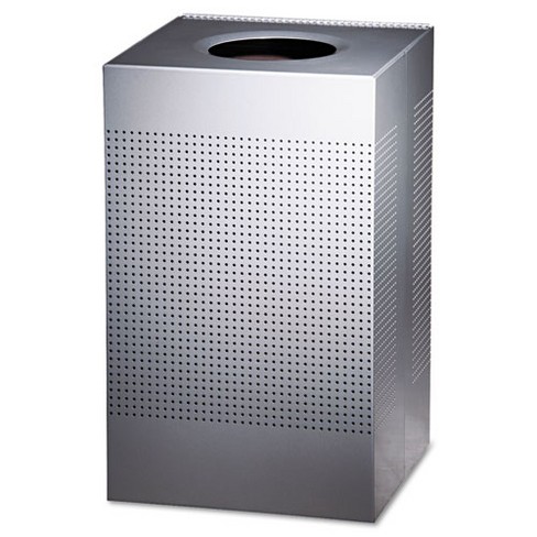 Rubbermaid Commercial Designer Line Silhouettes Waste Receptacle, 20 gal, Steel, Silver Metallic - image 1 of 1