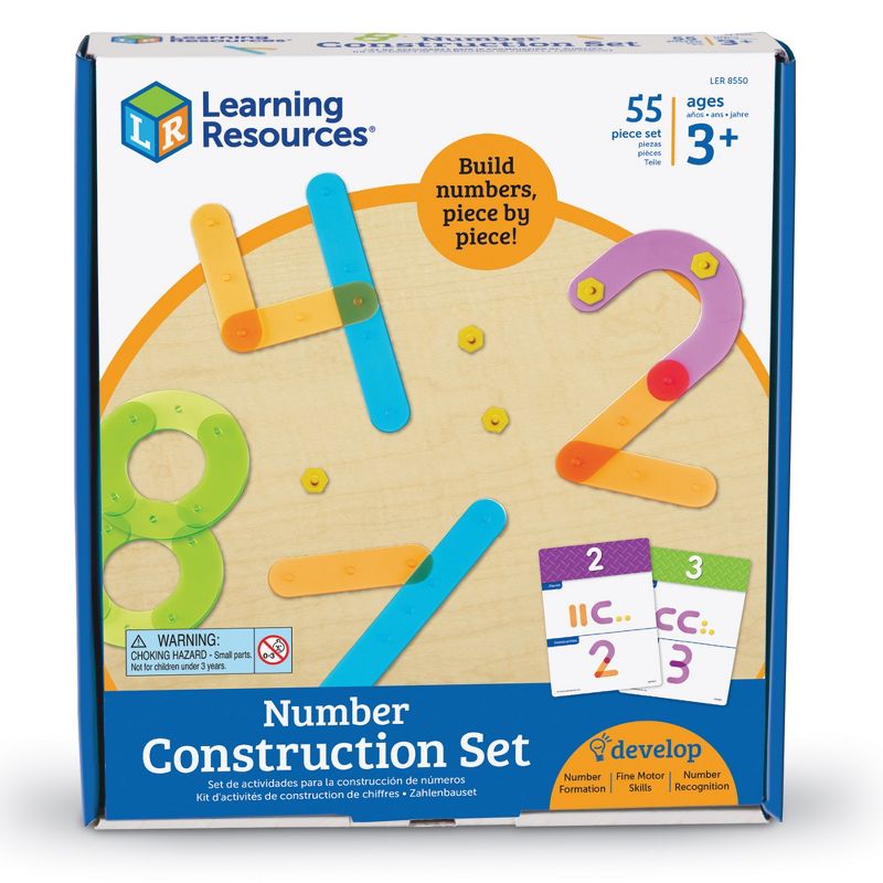 Learning Resources Number Construction - 50 Pieces, Ages 3+ Toddler Learning Toys, Numbers for Kids, 3 of 7