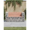 Patio Bench Gabion Design 72.4"x28"x25.8" Solid Wood Douglas - 2 of 4