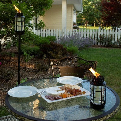 TIKI Round Lantern StepNStall Outdoor Torch_1