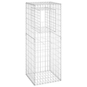 vidaXL Gabion Basket Post 19.7"x19.7"x55.1" Iron - 1 of 2