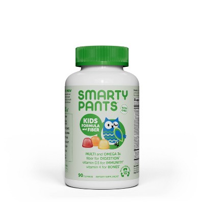 SmartyPants Kids Formula and Fiber Gummies - Lemon, Orange & Strawberry Banana - 90ct