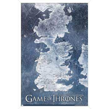 Trends International Game of Thrones - Winter Map Framed Wall Poster Prints