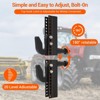 Top Hook and 2PCS Tractor Bucket Grab Hook Heavy Duty Drop Forged Steel Bolt On Grab Hook Zinc-Coated Cast Tow Hook,Fit for Cat 0/1/2 Quick Hitch - 3 of 4