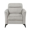 Microfiber Upholstered Accent Chair with Attached Cushions and Modern Living Room Style - 2 of 4
