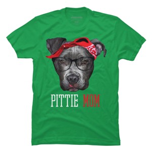 Men's Design By Humans Mother's Day Pittie Mom Pitbull Dog Lovers By dandingroz T-Shirt - 1 of 2