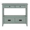 Farmhouse Pine Wood Console Table with 4 Drawers & 1 Storage Shelf for Entryway Living Room Bedroom Hallway Kitchen - 4 of 4