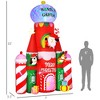QingMoon Christmas Inflatable Candy Castle, 10FT Holiday Blow Up Decorations, Featuring Santa, Reindeer & Penguins for Yard, Lawn and Garden - 4 of 4
