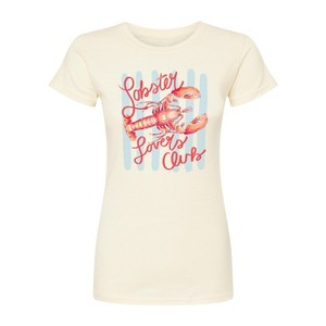 Women's - Instant Message - Lobster Lovers Club Fitted Graphic T-Shirt - 1 of 3